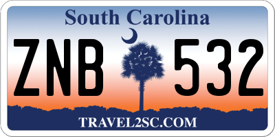 SC license plate ZNB532