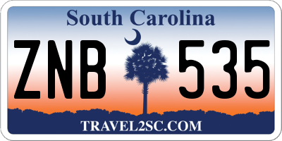 SC license plate ZNB535