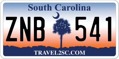 SC license plate ZNB541