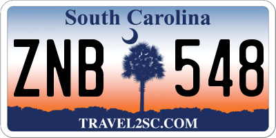 SC license plate ZNB548