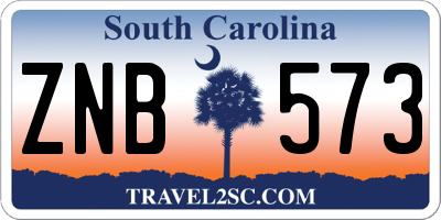SC license plate ZNB573