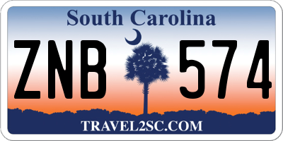 SC license plate ZNB574