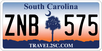 SC license plate ZNB575
