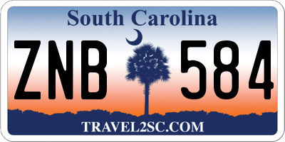 SC license plate ZNB584