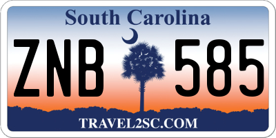 SC license plate ZNB585