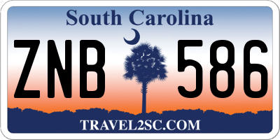 SC license plate ZNB586