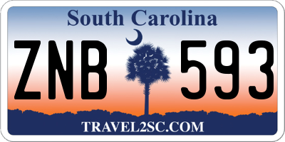 SC license plate ZNB593