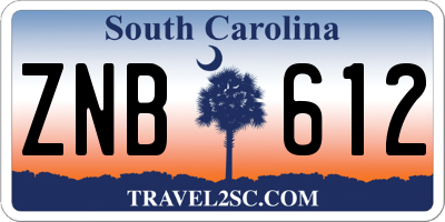 SC license plate ZNB612