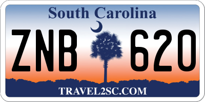 SC license plate ZNB620
