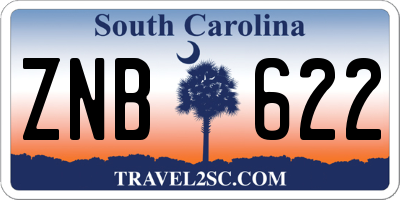 SC license plate ZNB622