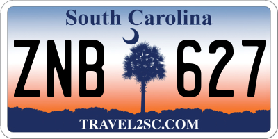 SC license plate ZNB627