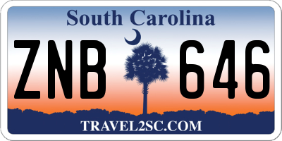 SC license plate ZNB646