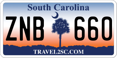 SC license plate ZNB660