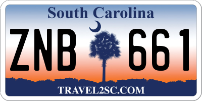 SC license plate ZNB661