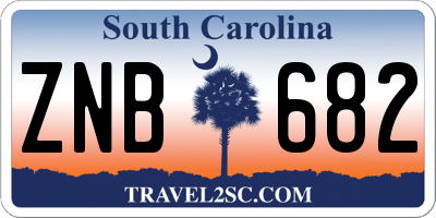 SC license plate ZNB682