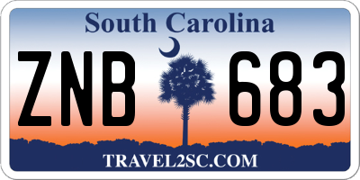 SC license plate ZNB683