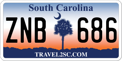 SC license plate ZNB686