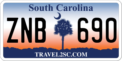 SC license plate ZNB690