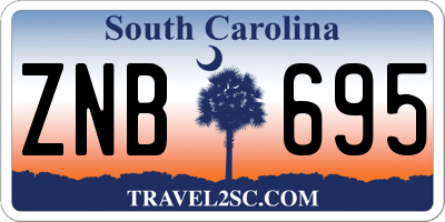 SC license plate ZNB695