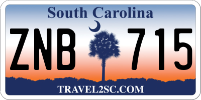 SC license plate ZNB715