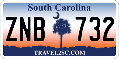 SC license plate ZNB732