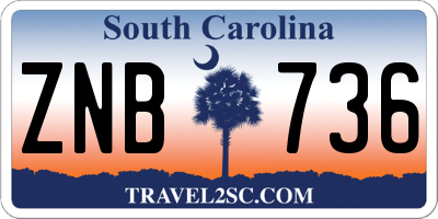 SC license plate ZNB736