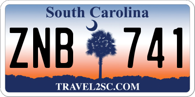 SC license plate ZNB741