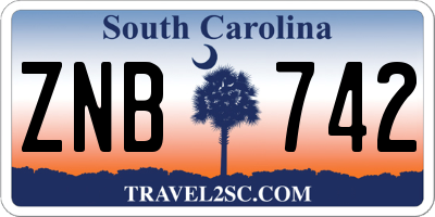 SC license plate ZNB742