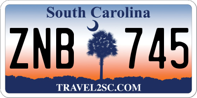 SC license plate ZNB745