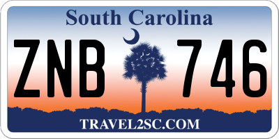 SC license plate ZNB746