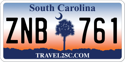 SC license plate ZNB761