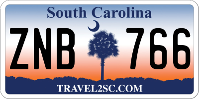 SC license plate ZNB766