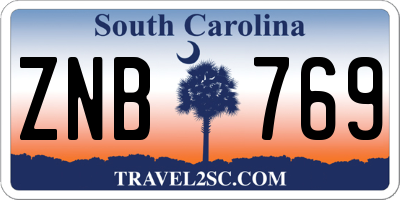 SC license plate ZNB769
