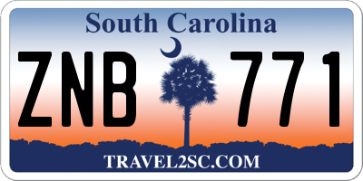 SC license plate ZNB771