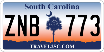 SC license plate ZNB773