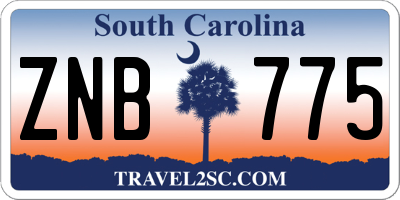 SC license plate ZNB775