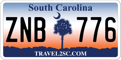 SC license plate ZNB776