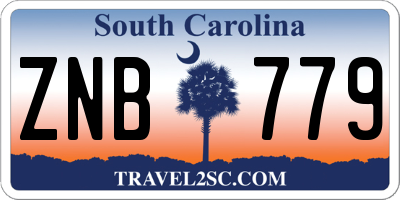 SC license plate ZNB779