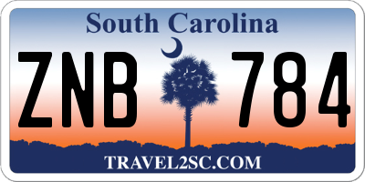 SC license plate ZNB784
