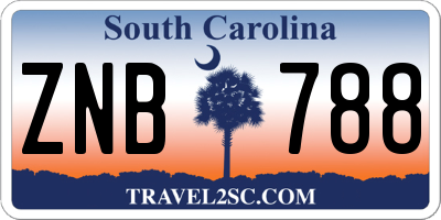 SC license plate ZNB788