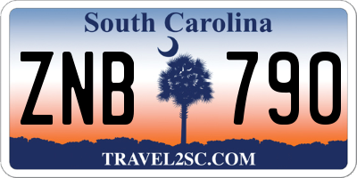 SC license plate ZNB790