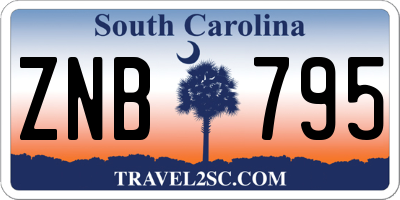 SC license plate ZNB795