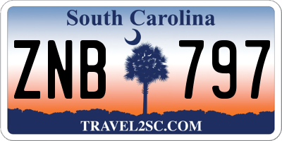 SC license plate ZNB797