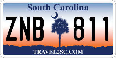 SC license plate ZNB811