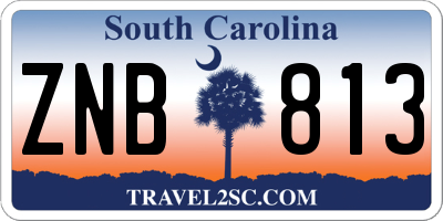 SC license plate ZNB813