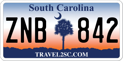 SC license plate ZNB842