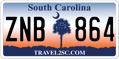 SC license plate ZNB864