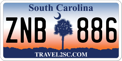 SC license plate ZNB886