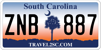 SC license plate ZNB887