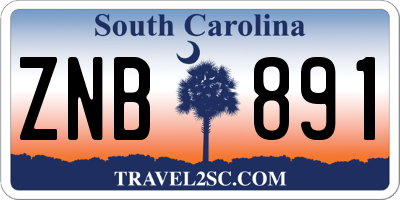SC license plate ZNB891